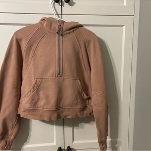 Lululemon Scuba Hoodie (Cropped) – Size XS/S – Warm Sand / Soft Blush
